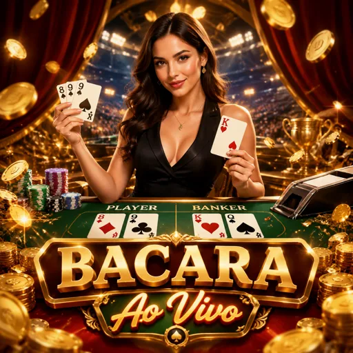 Mesa de bacará ao vivo com apostas em banker e player