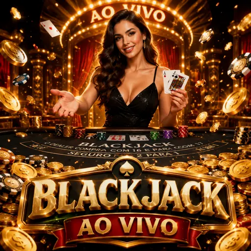 Mesa de blackjack ao vivo com cartas distribuídas
